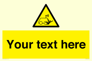 Custom warning run over by operator controlled machine